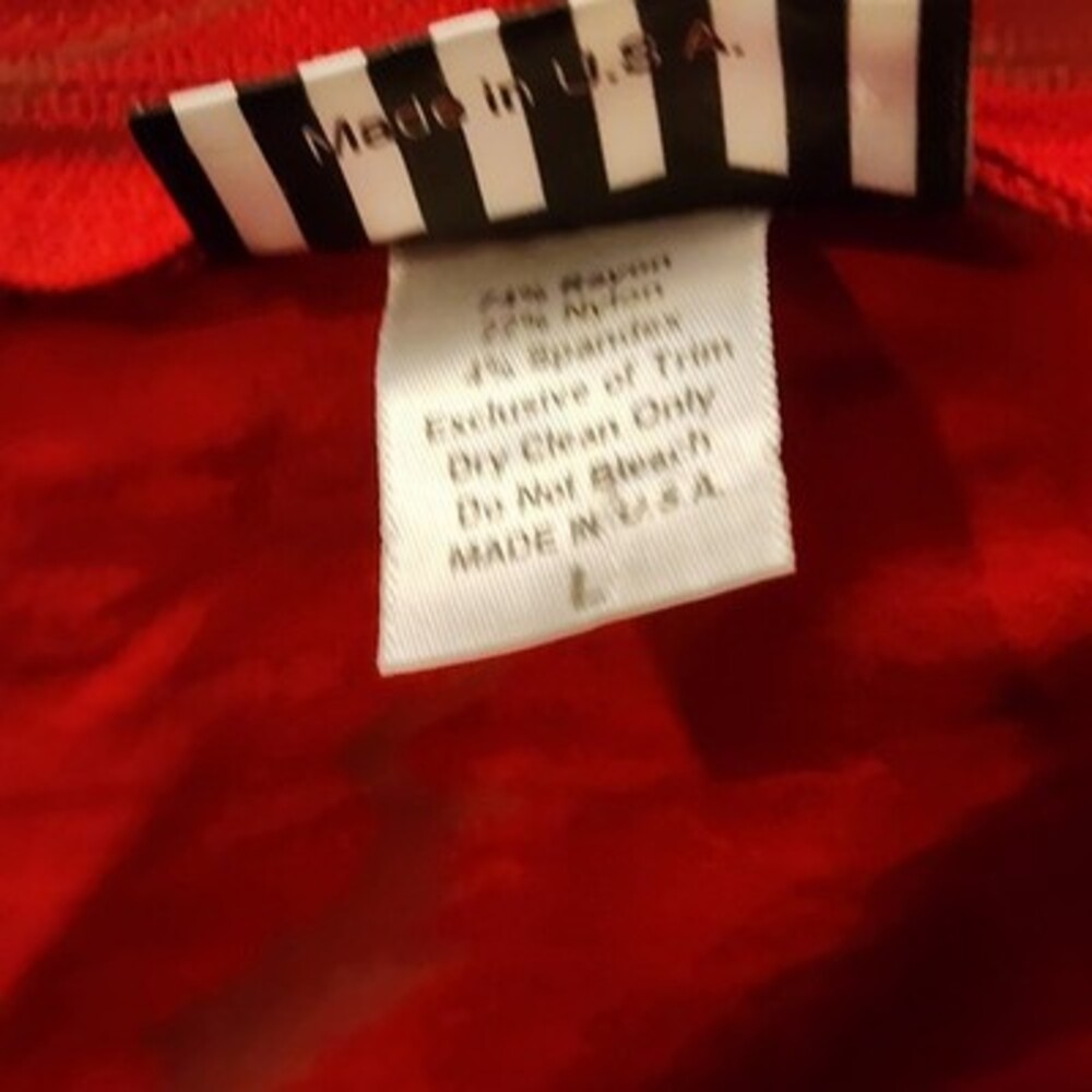 Pinup Couture Erin Wiggle Dress Red Retro 1950s Rockabilly Bombshell Large - Picture 4 of 6